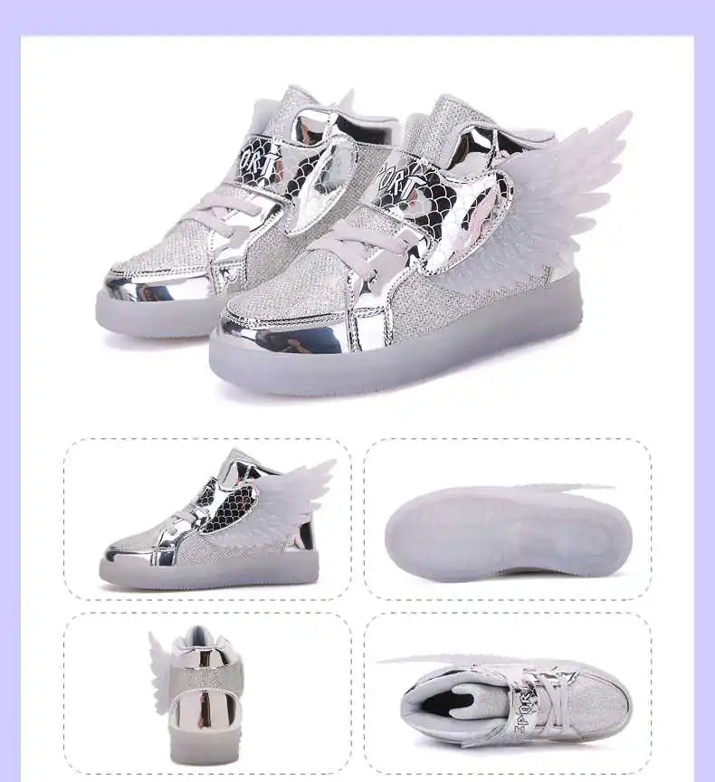 Zapatillas con luces y alas