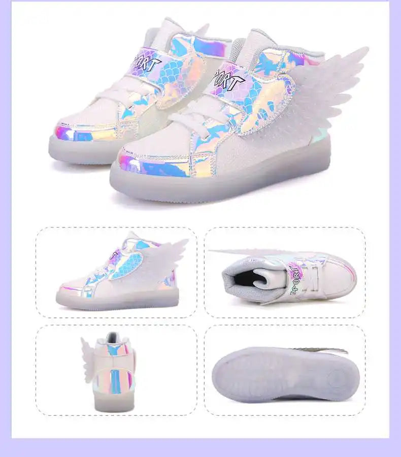 Zapatillas con luces y alas