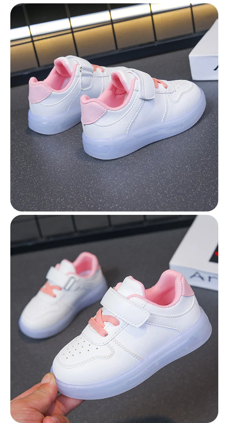 Zapatillas con luces patchwork