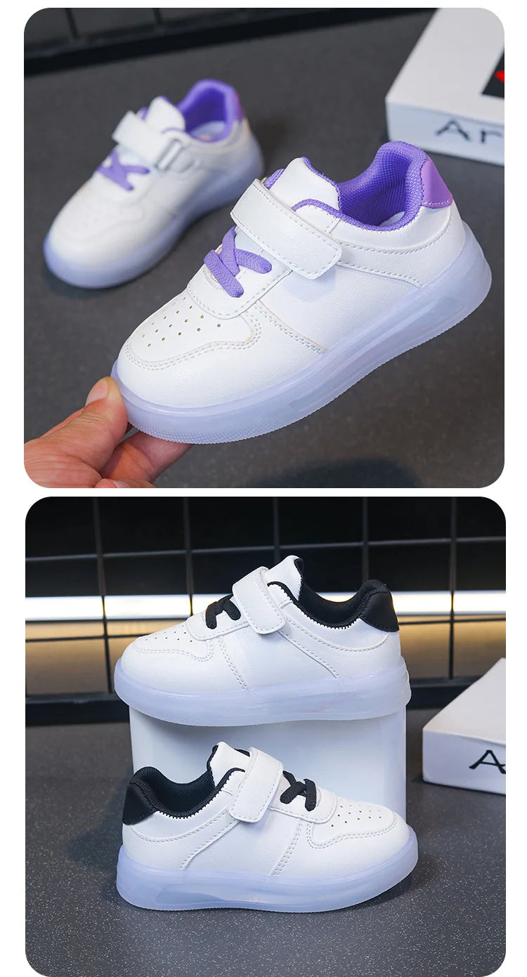 Zapatillas con luces patchwork