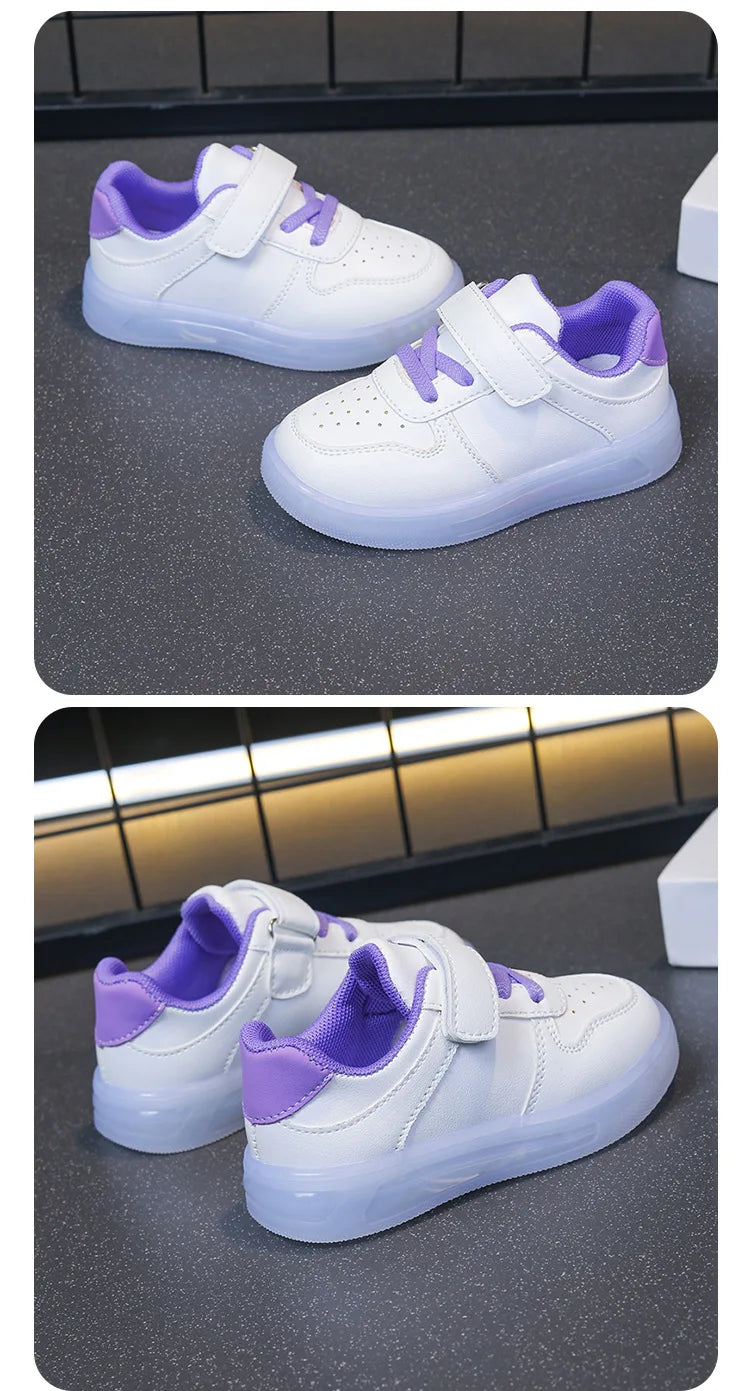 Zapatillas con luces patchwork