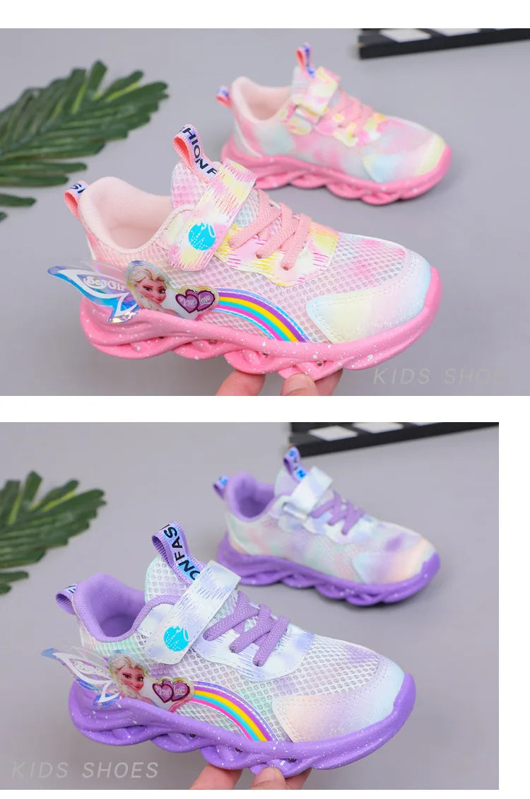 Zapatillas con luces -Elsa con alas