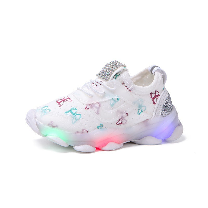 Zapatillas con luces LED – Estampado de Mariposas