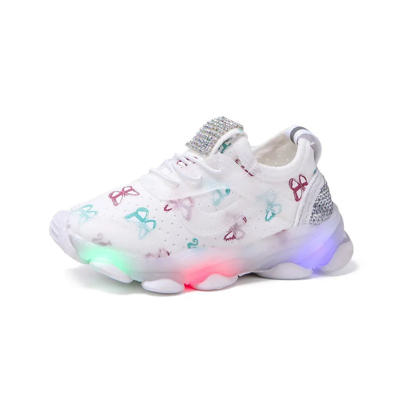 Zapatillas con luces LED – Estampado de Mariposas