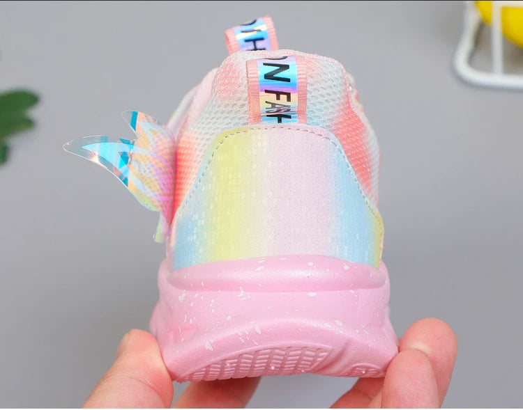 Zapatillas con luces -Elsa con alas