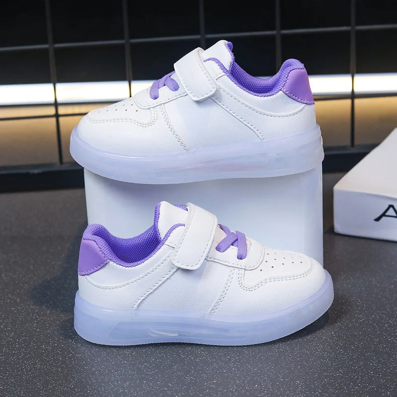 Zapatillas con luces patchwork