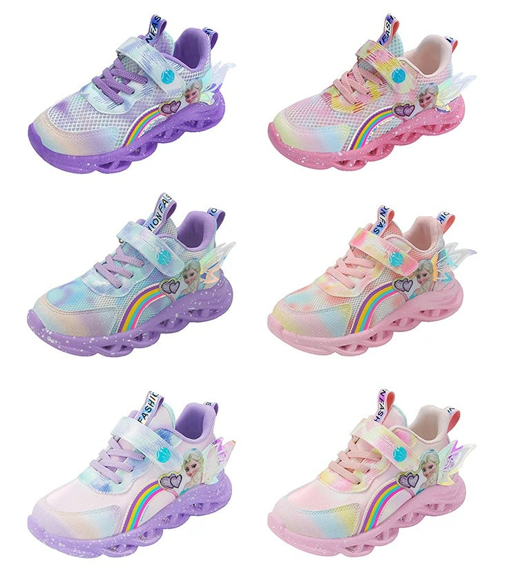 Zapatillas con luces -Elsa con alas
