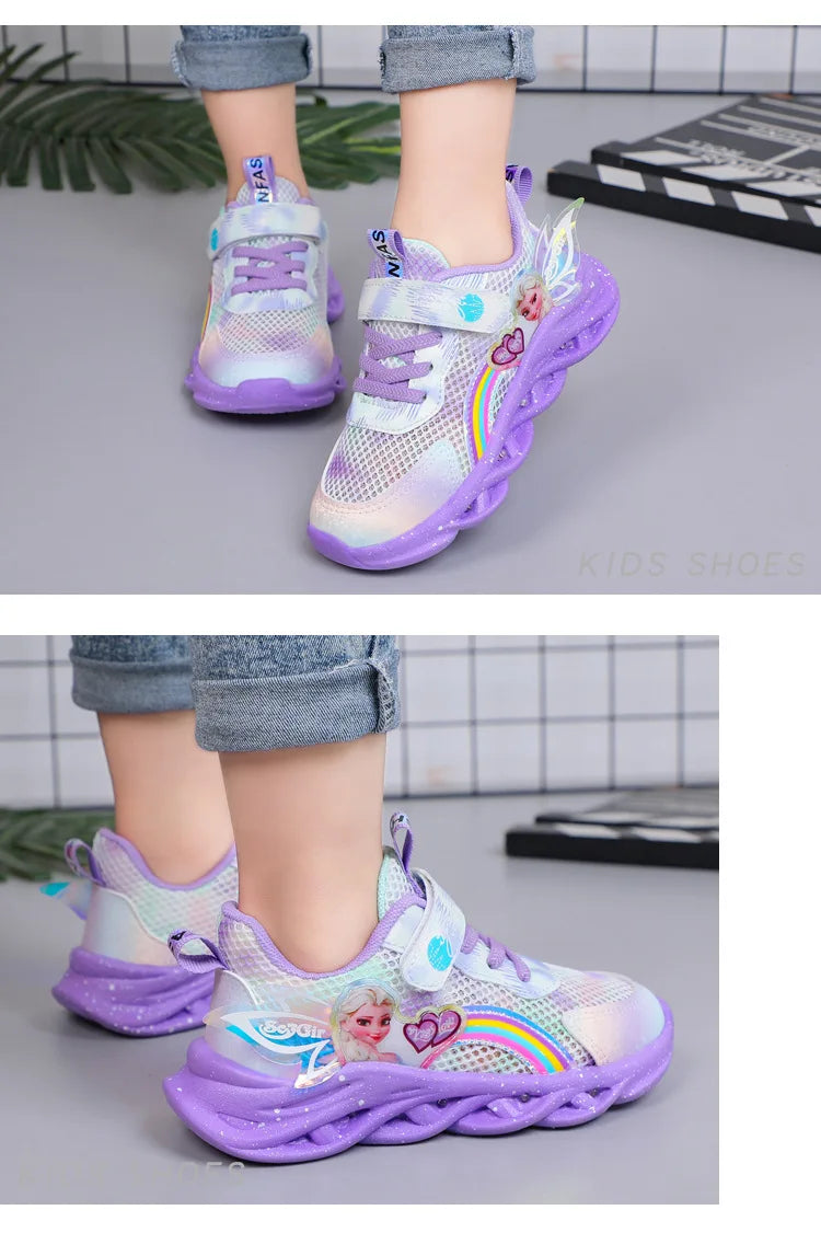 Zapatillas con luces -Elsa con alas