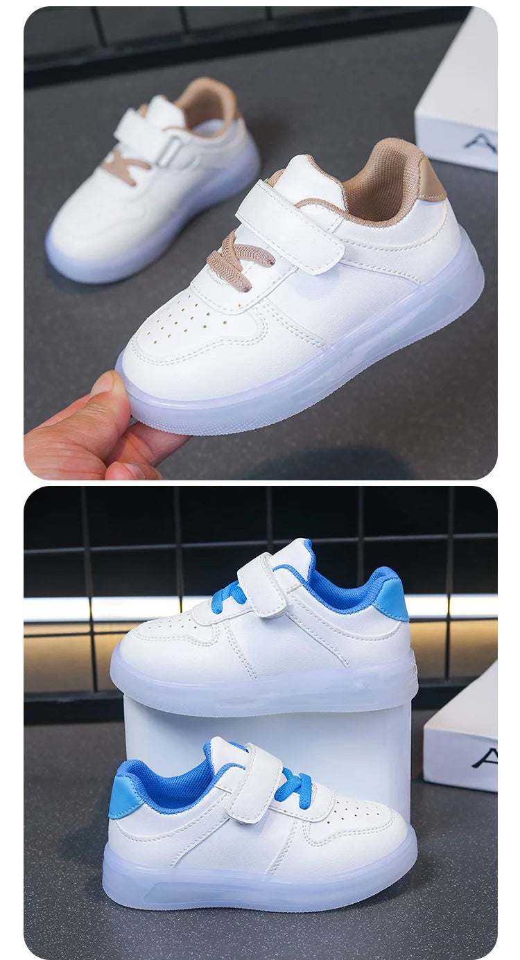 Zapatillas con luces patchwork
