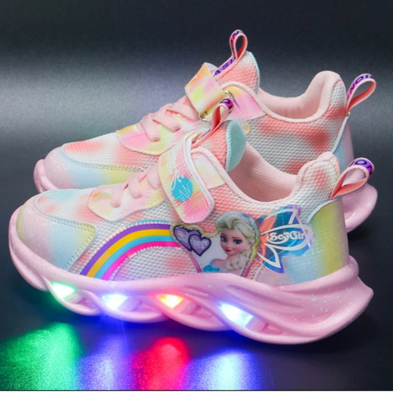 Zapatillas con luces -Elsa con alas