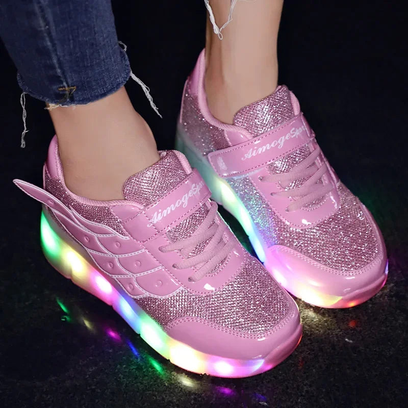 Zapatos de patines con luces LED