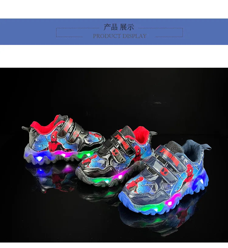 Zapatillas Spiderman con luces LED