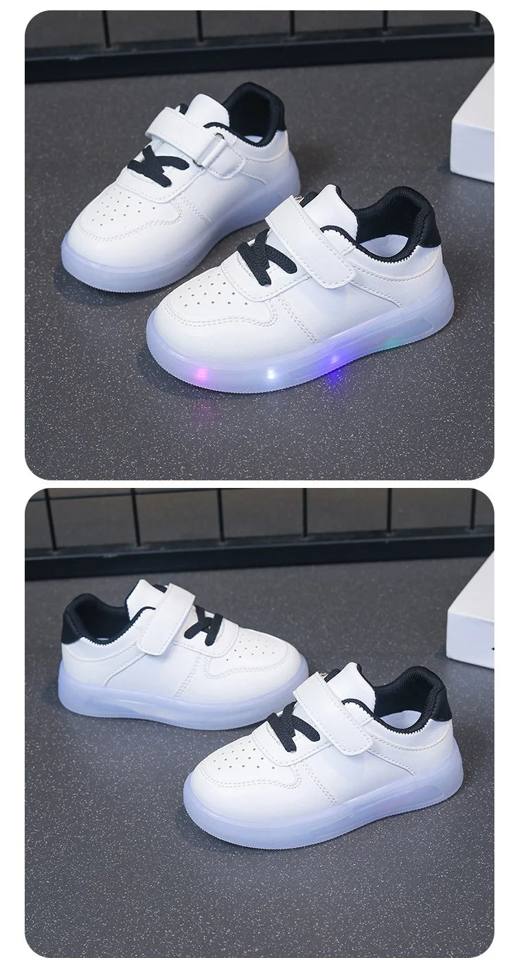 Zapatillas con luces patchwork