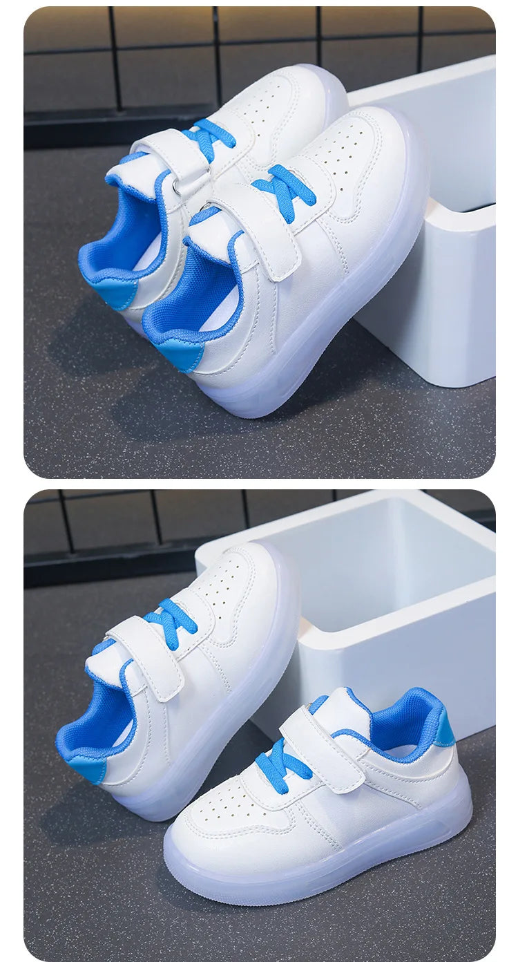 Zapatillas con luces patchwork