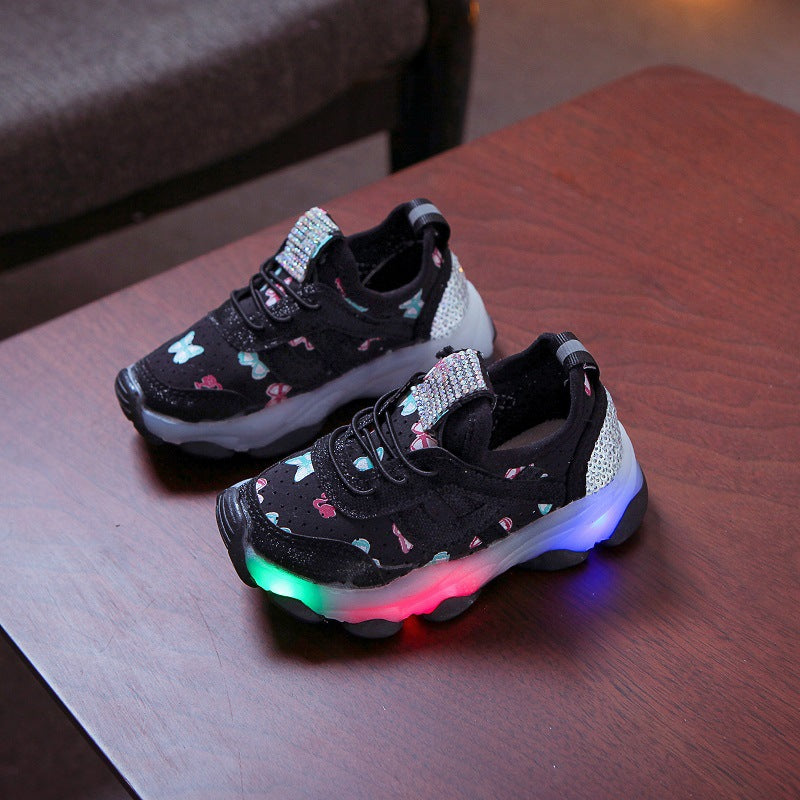 Zapatillas con luces LED – Estampado de Mariposas