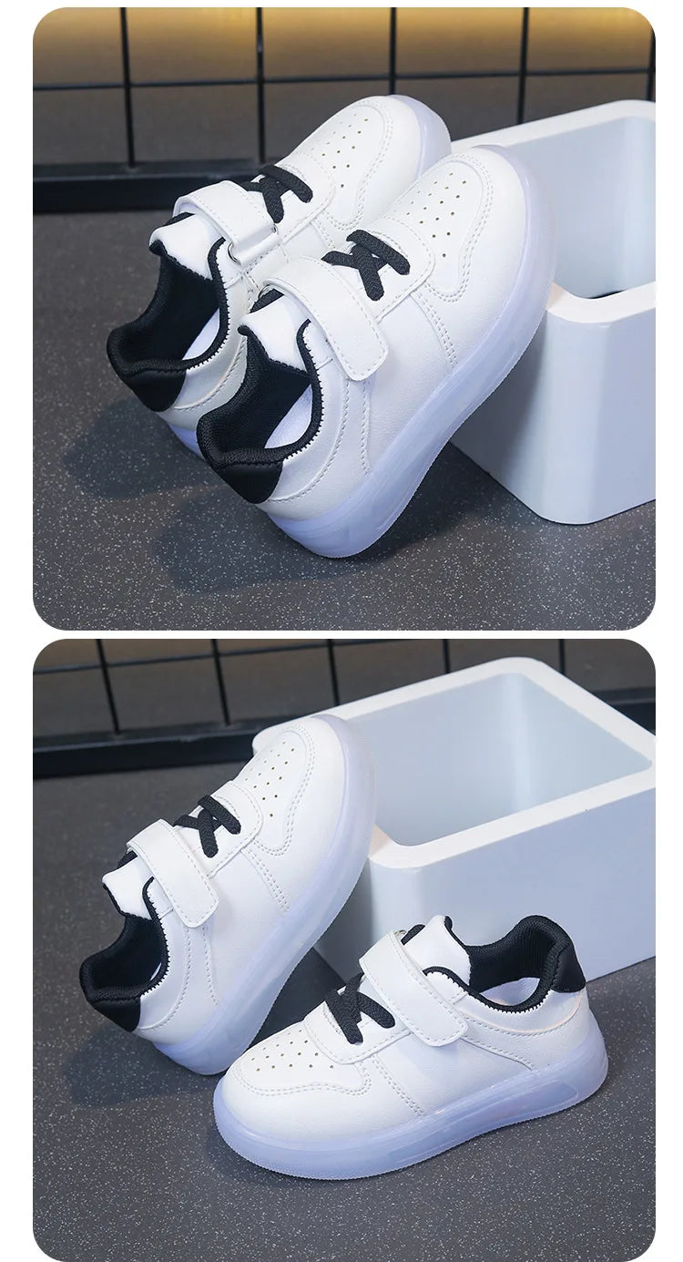 Zapatillas con luces patchwork