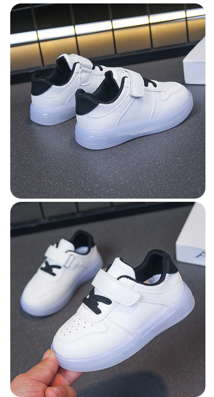 Zapatillas con luces patchwork