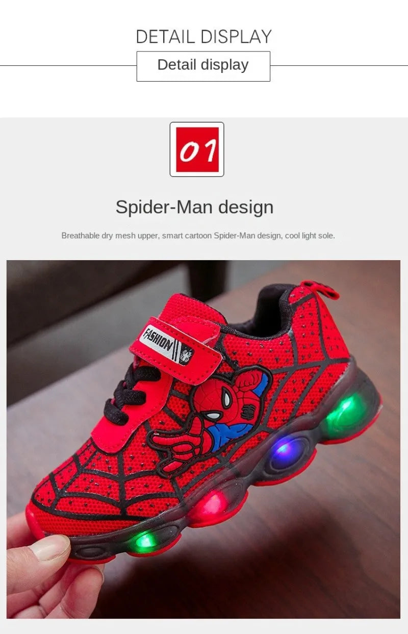 Zapatillas Spiderman con luz