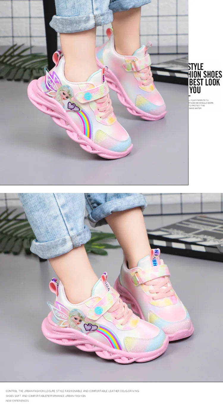Zapatillas con luces -Elsa con alas
