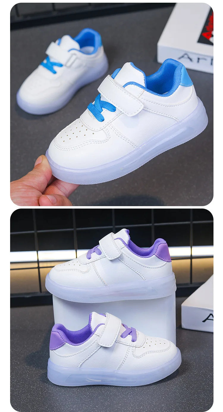 Zapatillas con luces patchwork