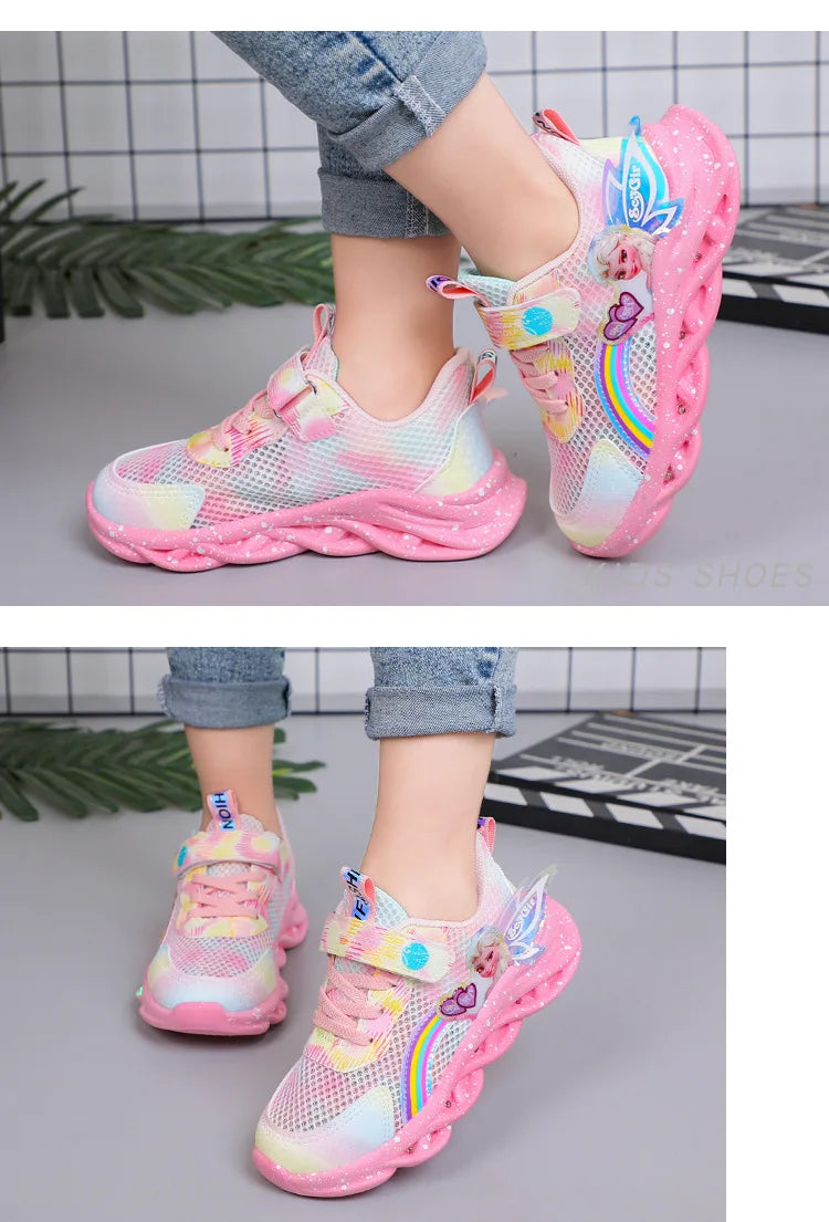 Zapatillas con luces -Elsa con alas