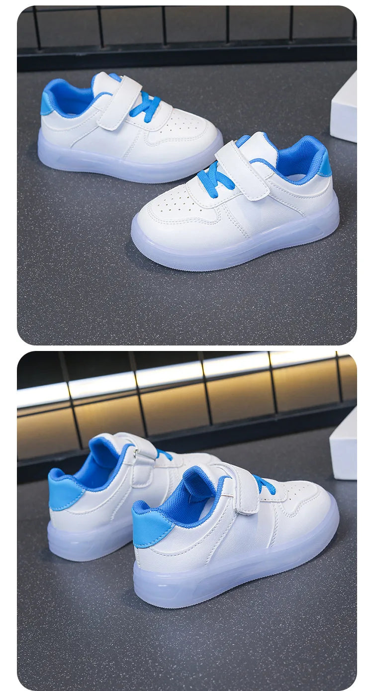 Zapatillas con luces patchwork