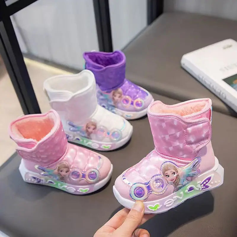 Botas invierno Elsa Frozen con luces