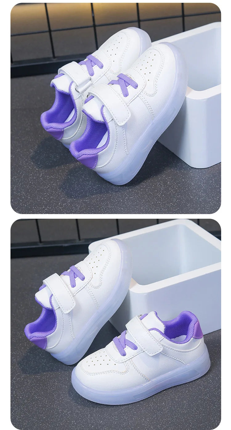 Zapatillas con luces patchwork