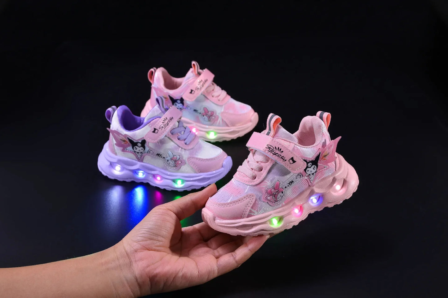 Zapatillas Kuromi con luz LED