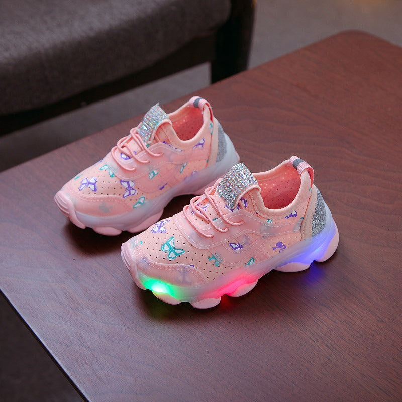 Zapatillas con luces LED – Estampado de Mariposas