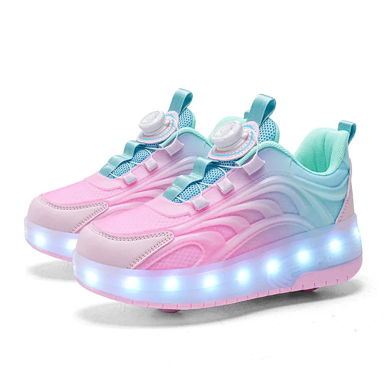 Calzado con ruedas y luces