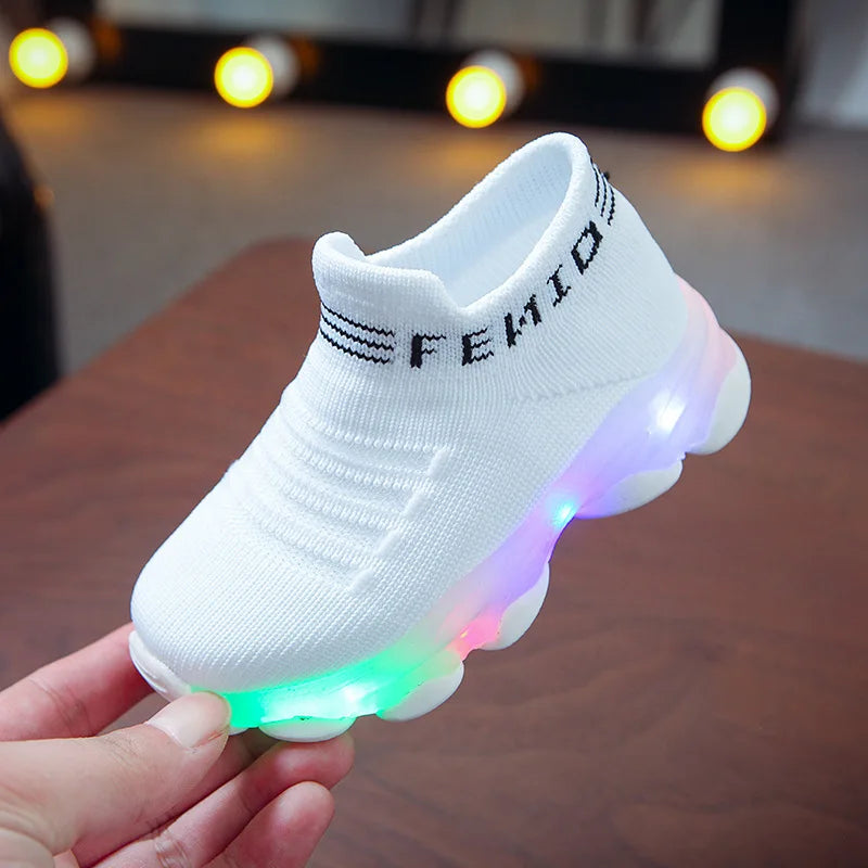 Zapatillas elásticas con luces
