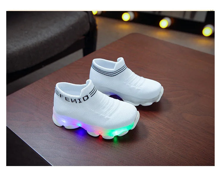 Zapatillas elásticas con luces