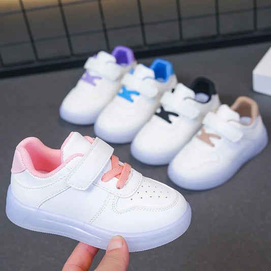 Zapatillas con luces patchwork