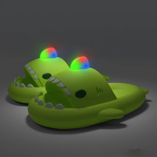 Zapatillas de tiburón con luces