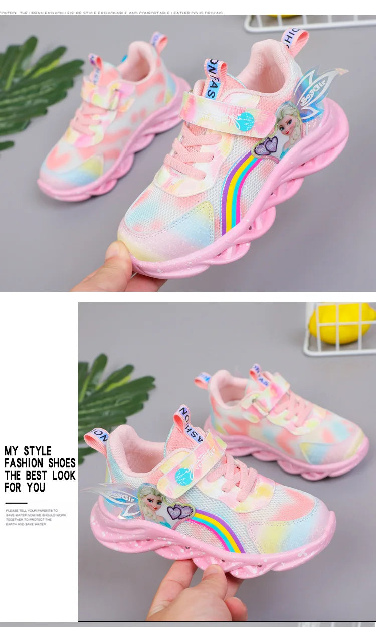 Zapatillas con luces -Elsa con alas