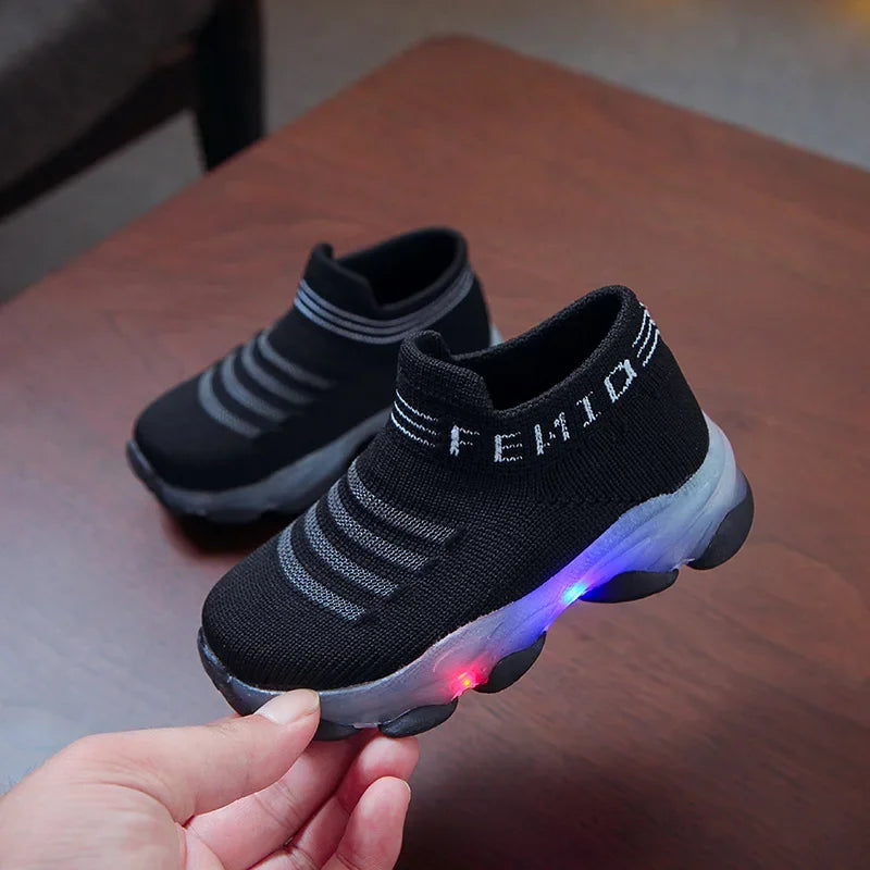 Zapatillas elásticas con luces