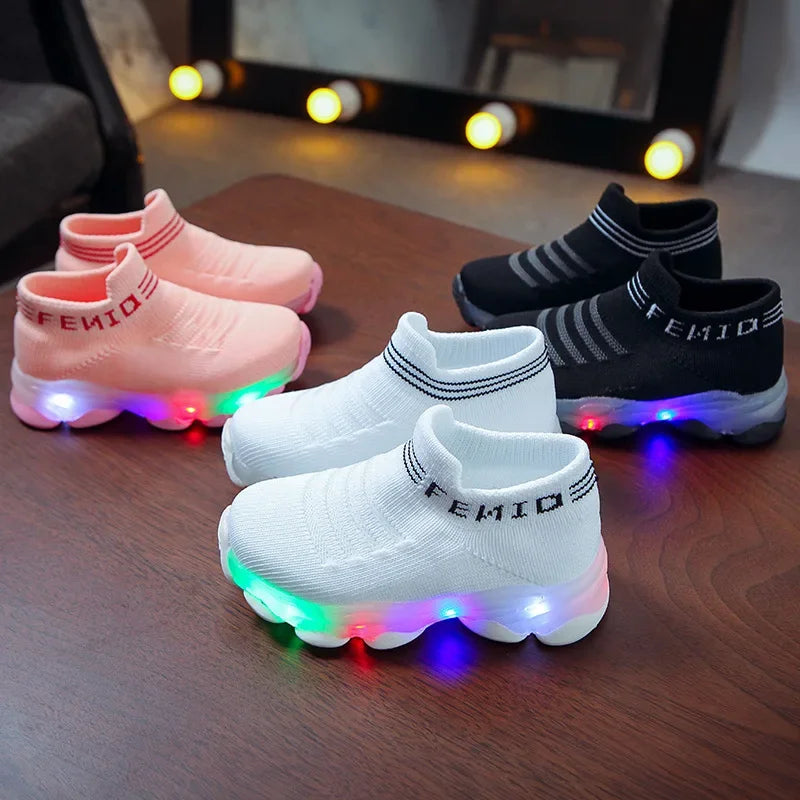 Zapatillas elásticas con luces