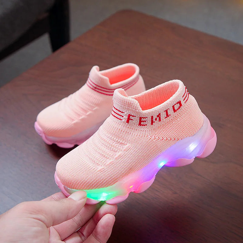 Zapatillas elásticas con luces
