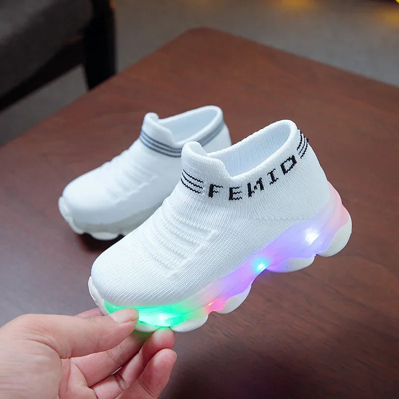 Zapatillas elásticas con luces
