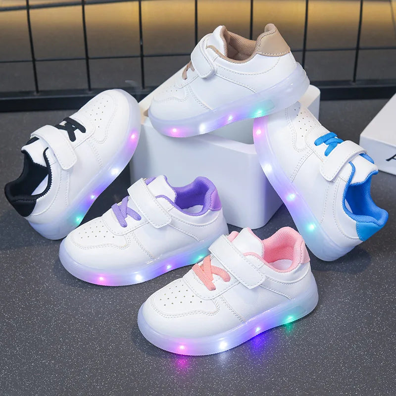 Zapatillas con luces patchwork