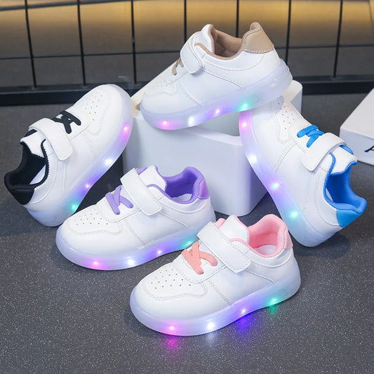 Zapatillas con luces patchwork