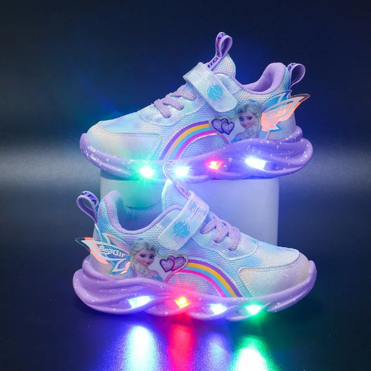 Zapatillas con luces -Elsa con alas