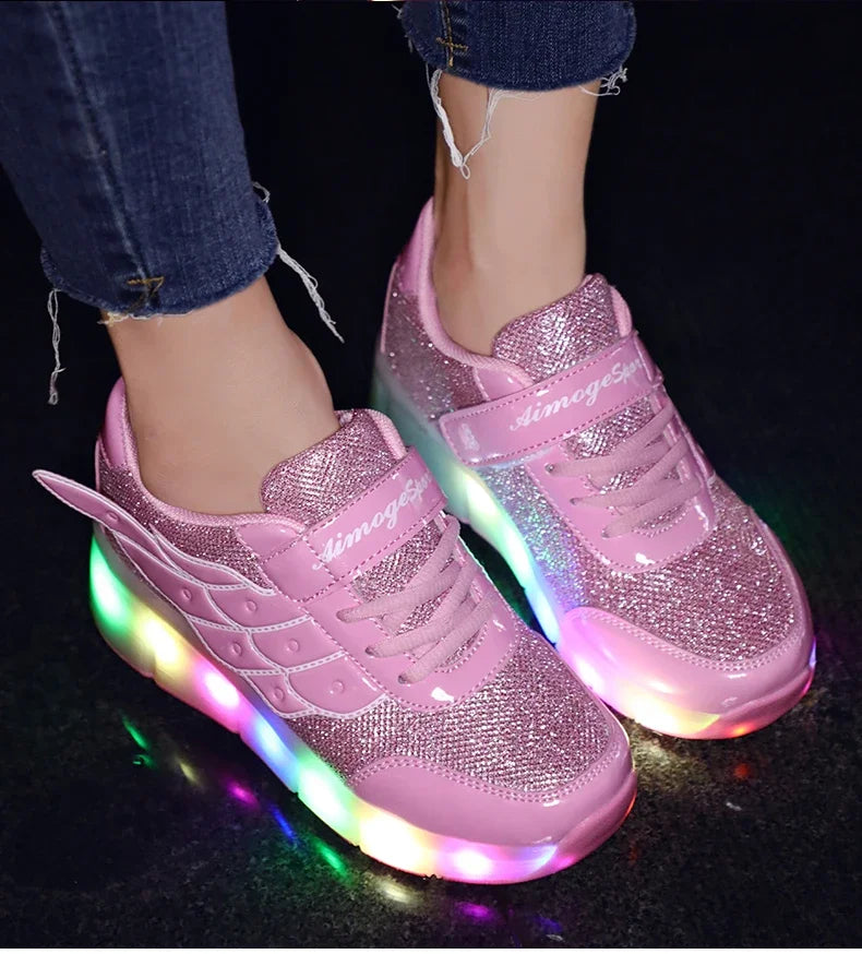 Zapatos de patines con luces LED