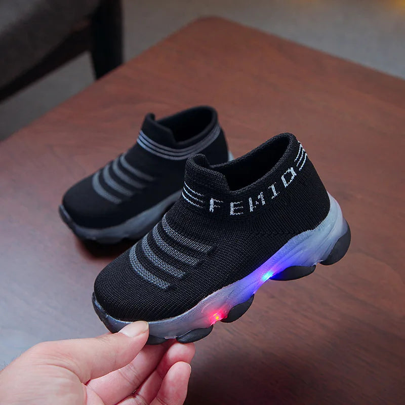 Zapatillas elásticas con luces