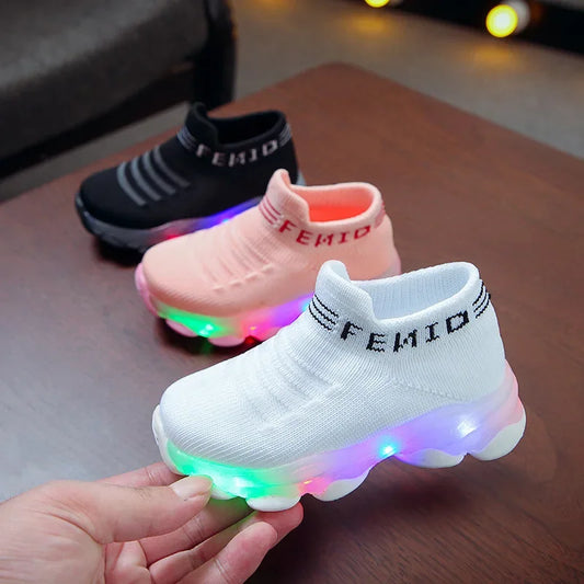 Zapatillas elásticas con luces